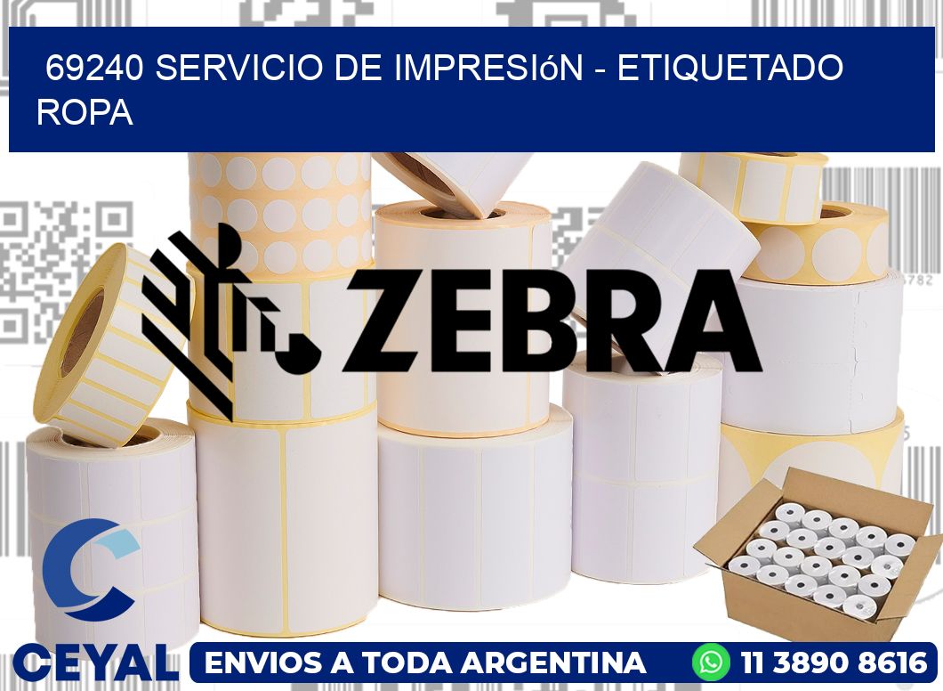 69240 Servicio de impresión – Etiquetado ropa