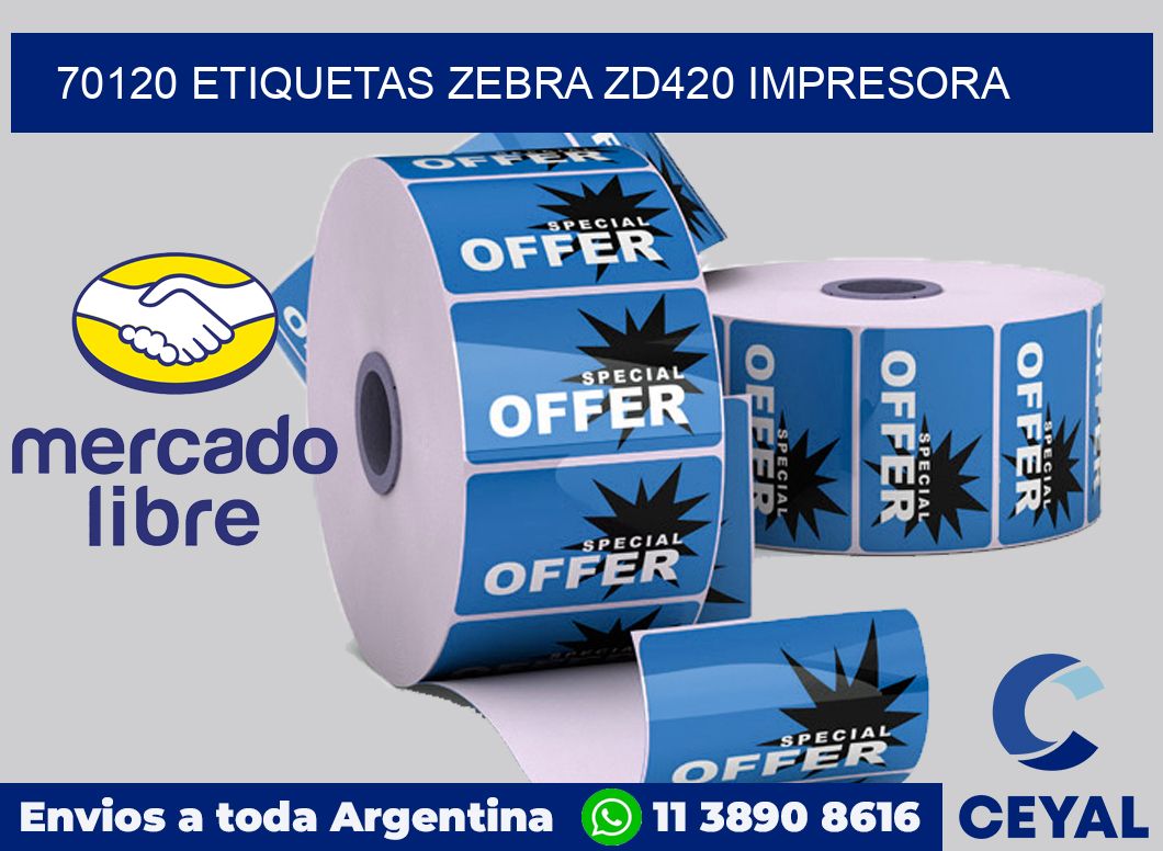 70120 etiquetas Zebra zd420 impresora