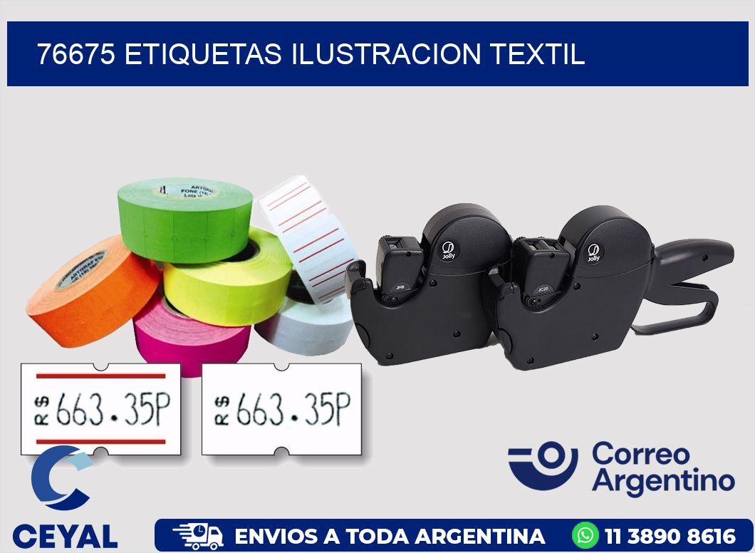 76675 etiquetas ilustracion textil