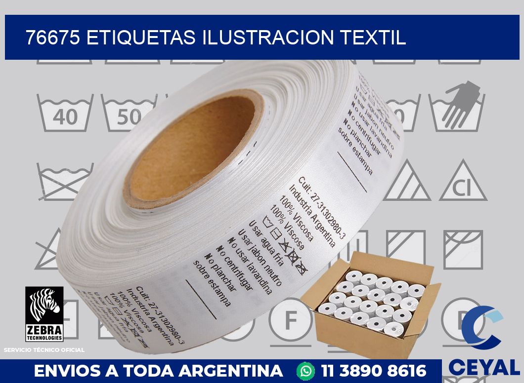 76675 etiquetas ilustracion textil