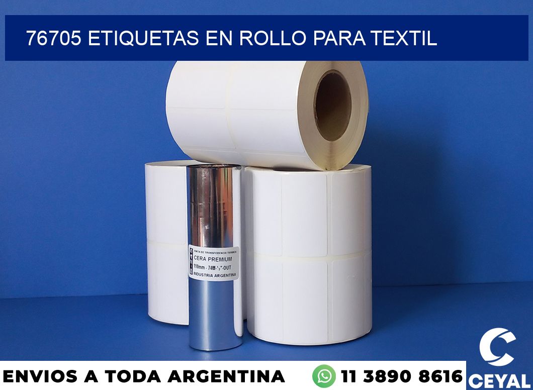 76705 etiquetas en rollo para textil