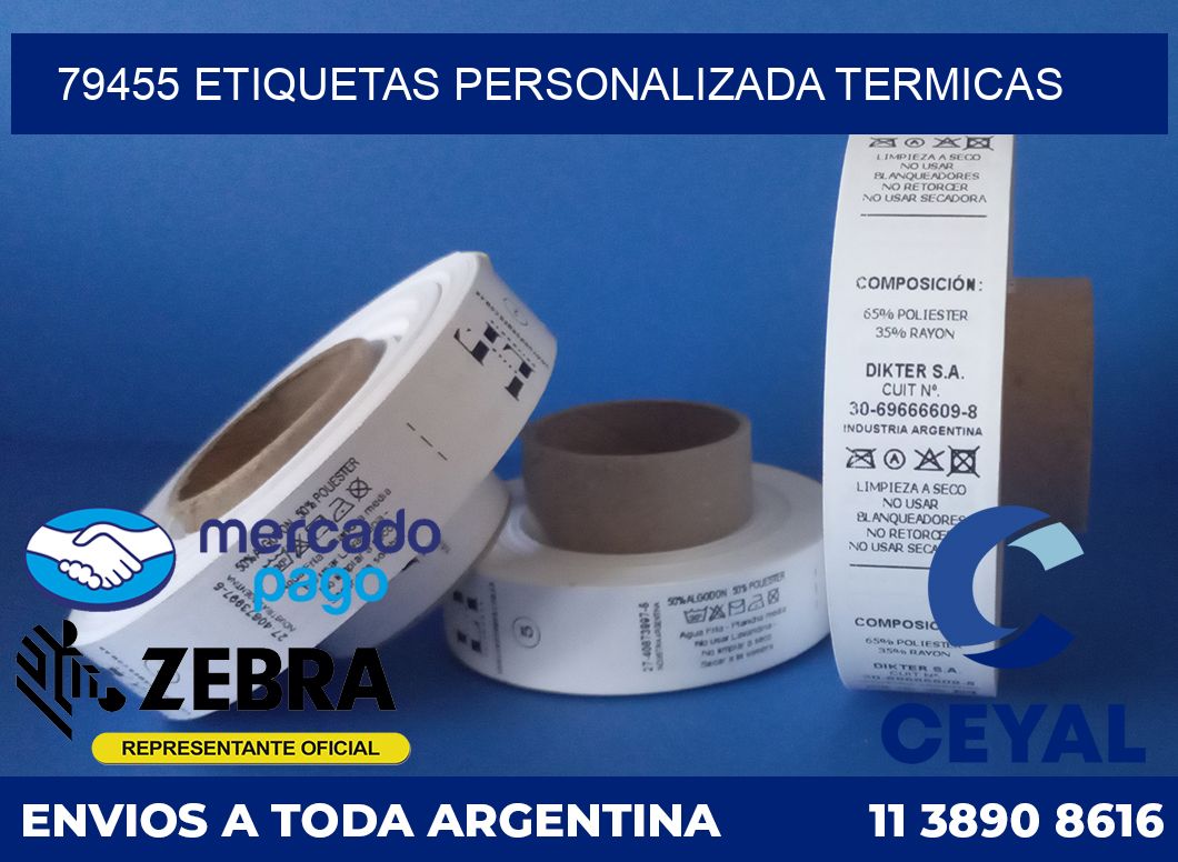 79455 etiquetas personalizada termicas