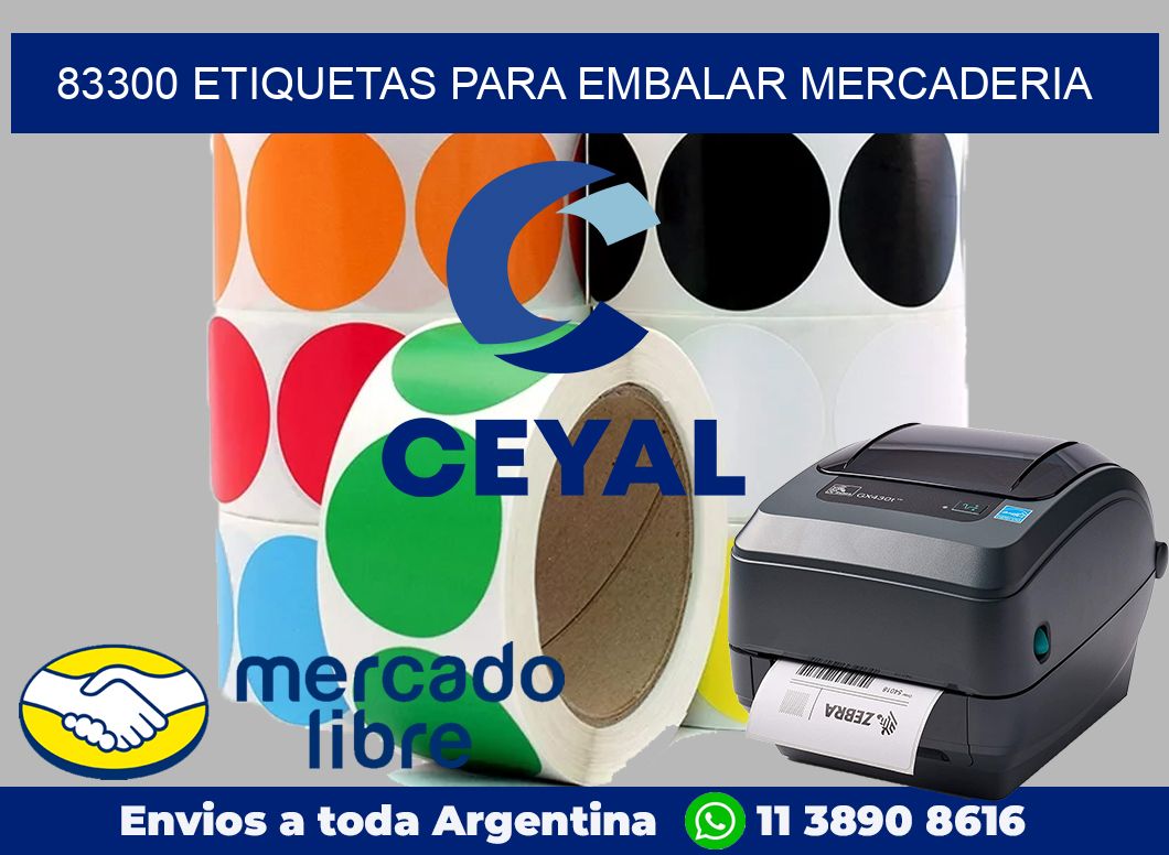 83300 Etiquetas para embalar mercaderia