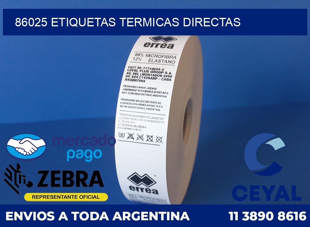 86025 Etiquetas termicas directas