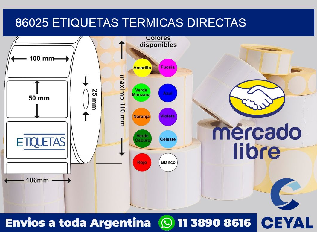 86025 Etiquetas termicas directas