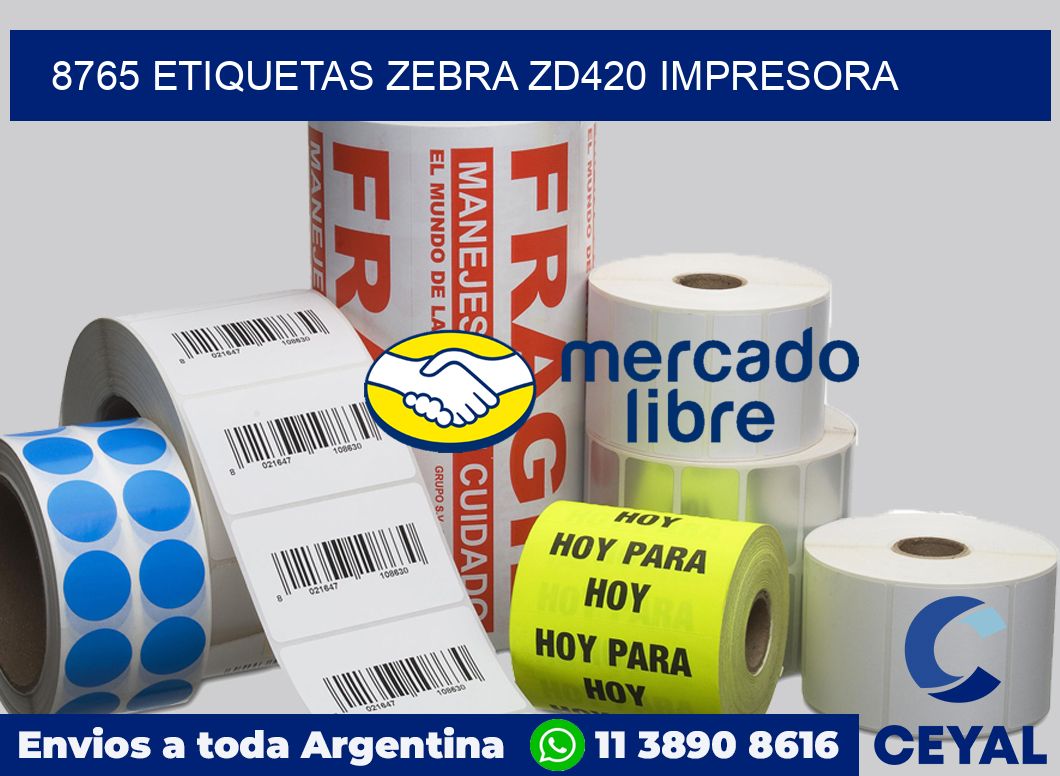 8765 etiquetas Zebra zd420 impresora