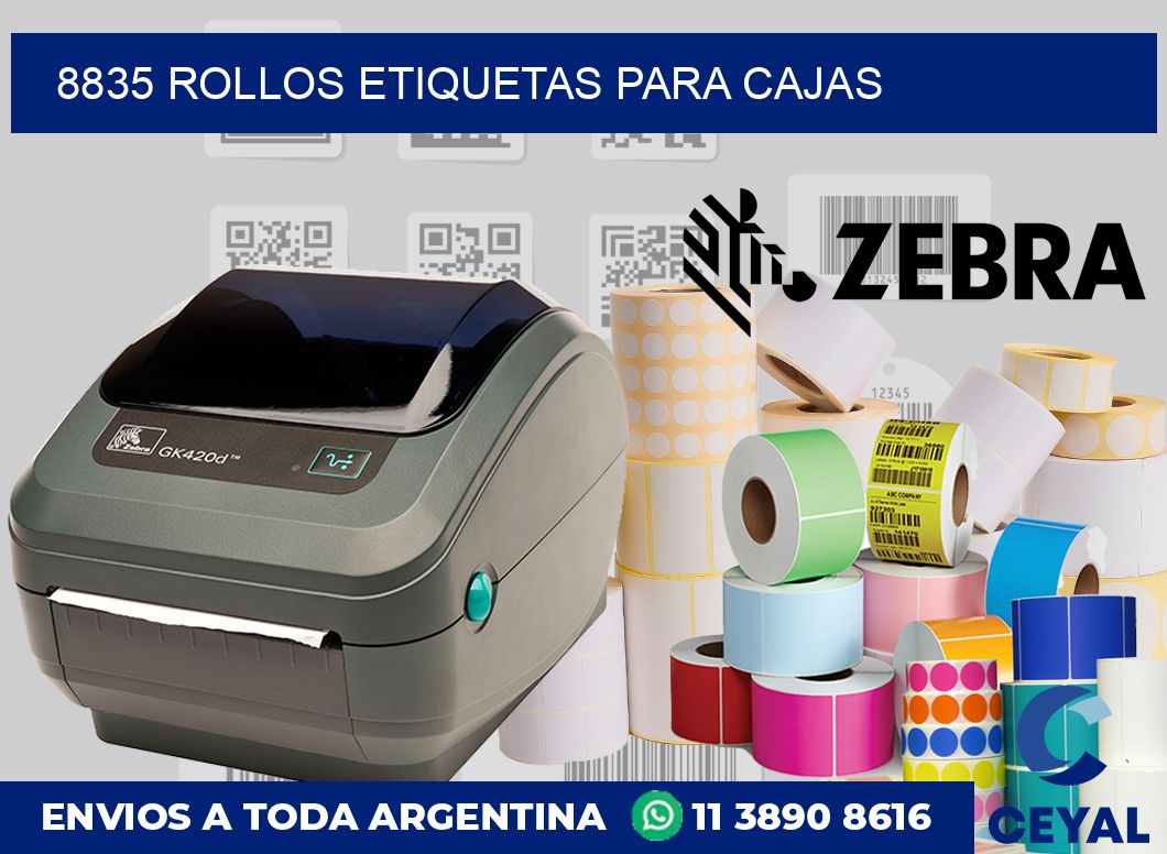 8835 rollos etiquetas para cajas