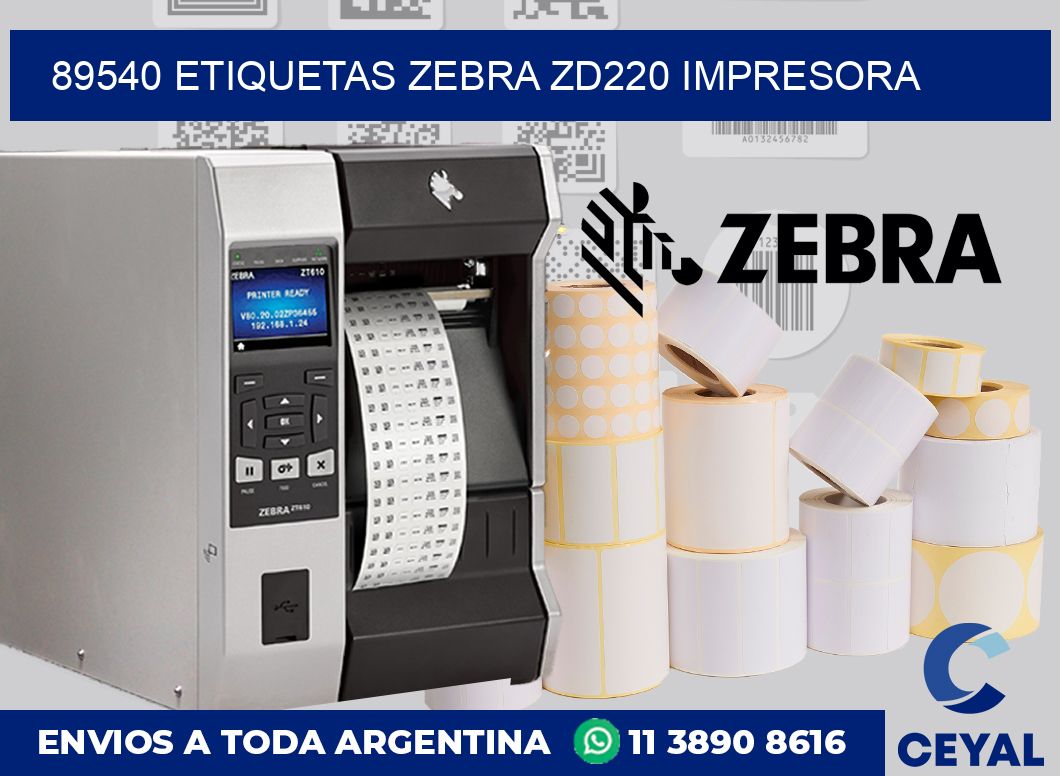89540 etiquetas Zebra zd220 impresora