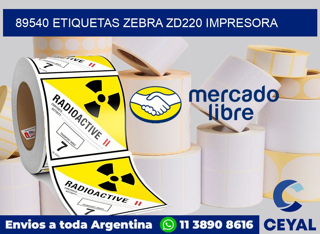 89540 etiquetas Zebra zd220 impresora