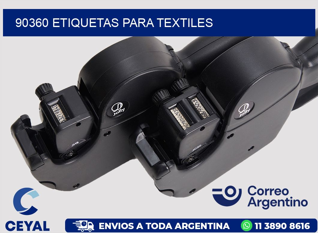 90360 etiquetas para textiles