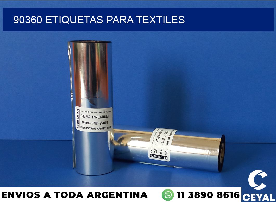 90360 etiquetas para textiles