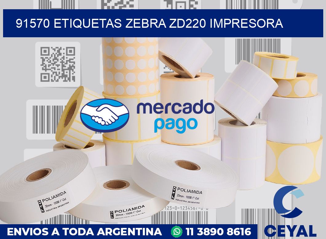 91570 etiquetas Zebra zd220 impresora