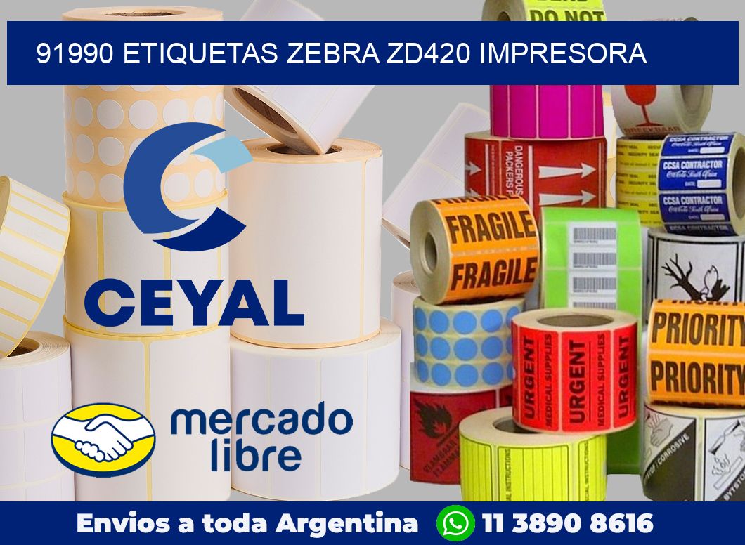 91990 etiquetas Zebra zd420 impresora