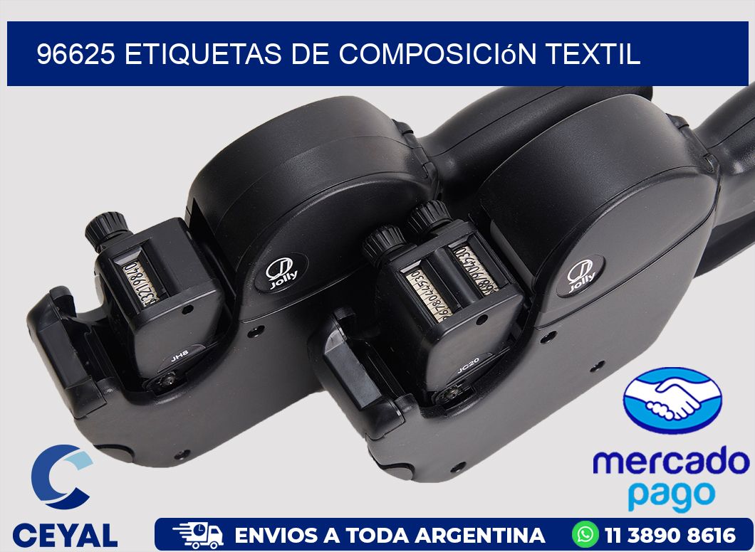 96625 Etiquetas de composición textil