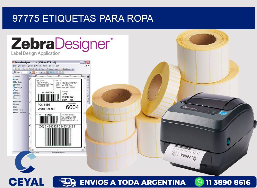 97775 Etiquetas para ropa