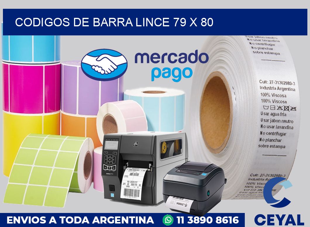 Codigos de barra Lince 79 x 80