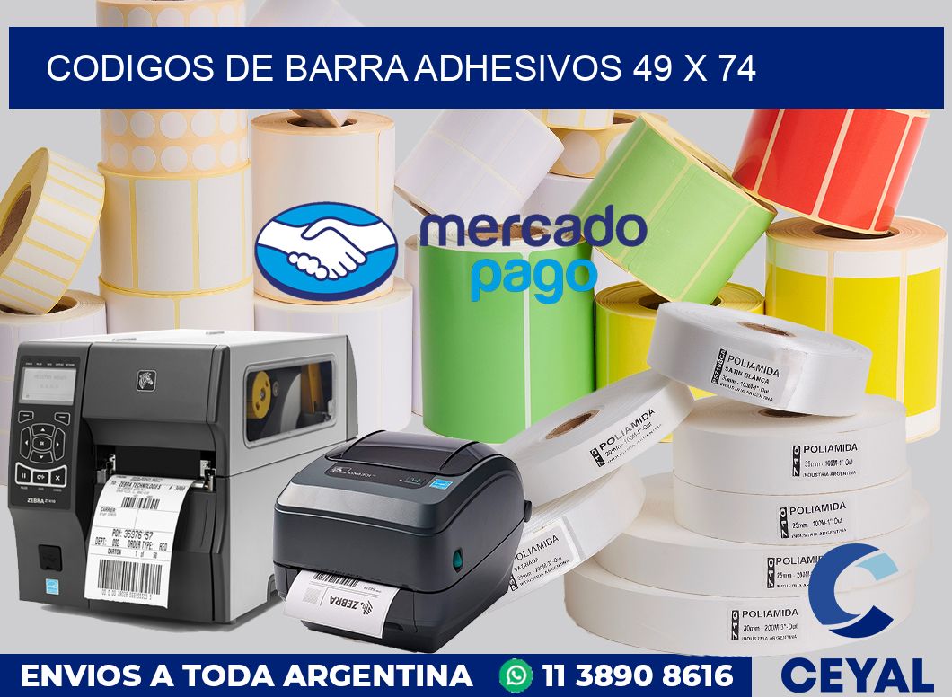 Codigos de barra adhesivos 49 x 74