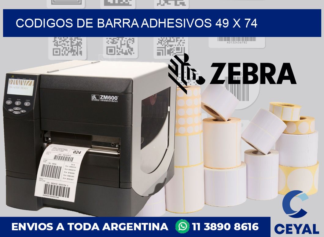 Codigos de barra adhesivos 49 x 74
