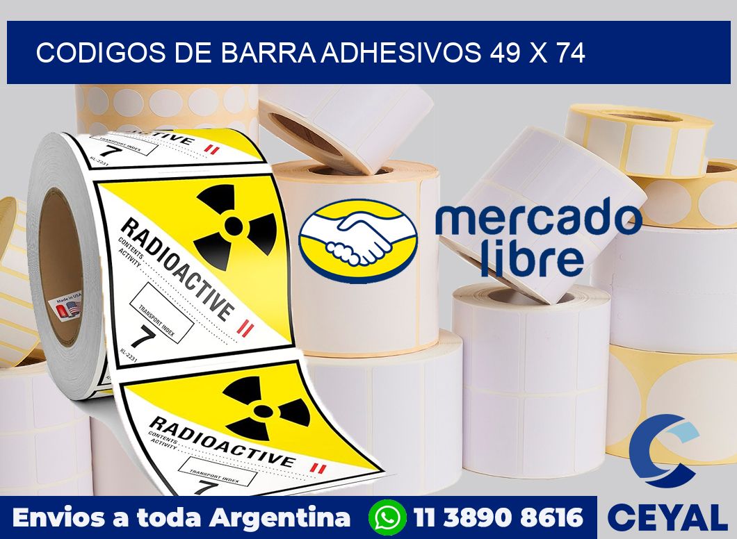 Codigos de barra adhesivos 49 x 74