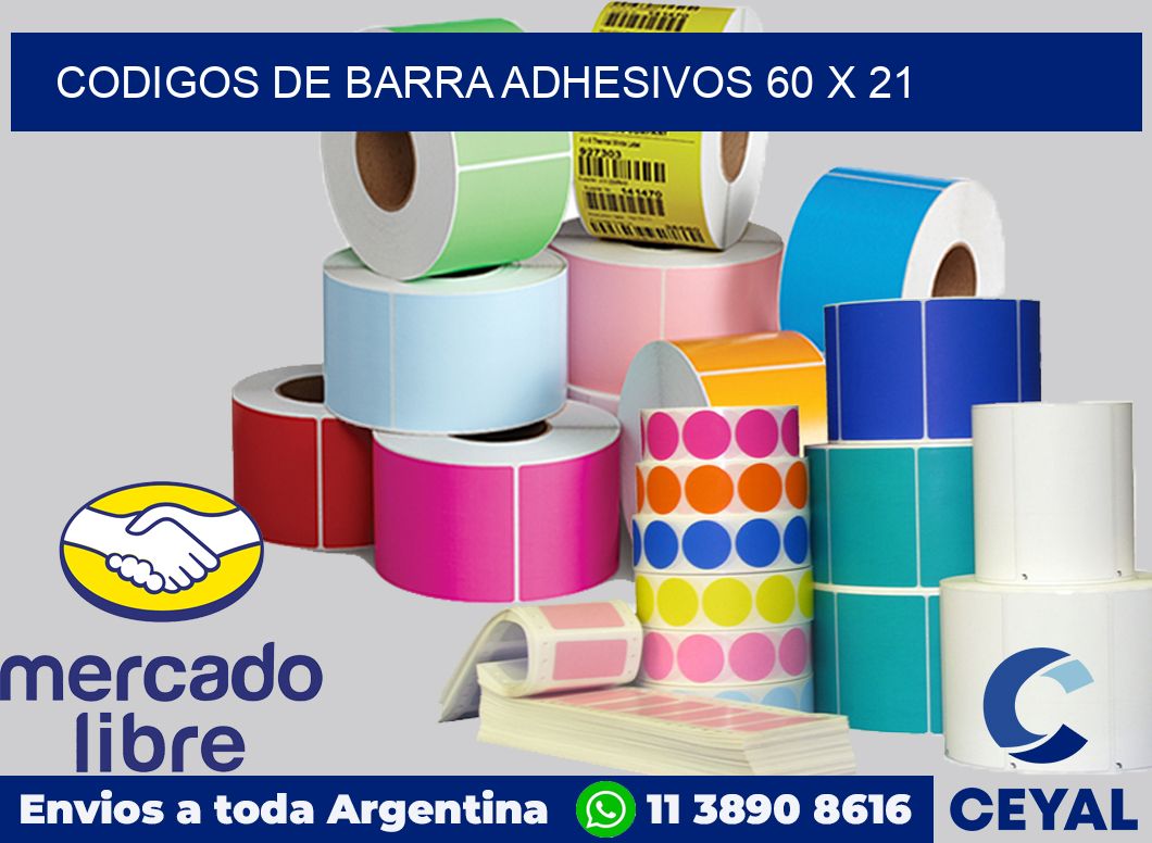 Codigos de barra adhesivos 60 x 21