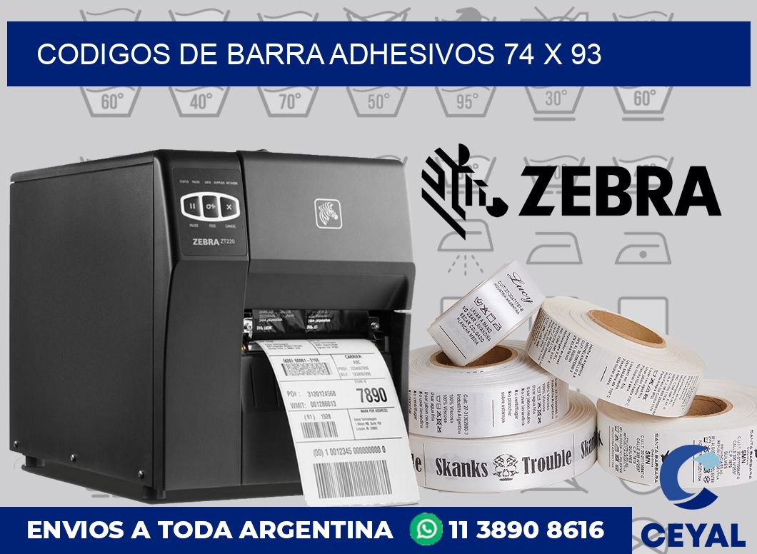 Codigos de barra adhesivos 74 x 93