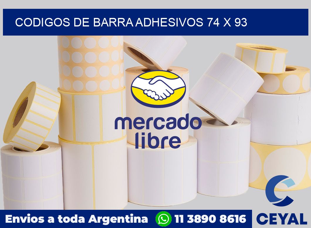 Codigos de barra adhesivos 74 x 93