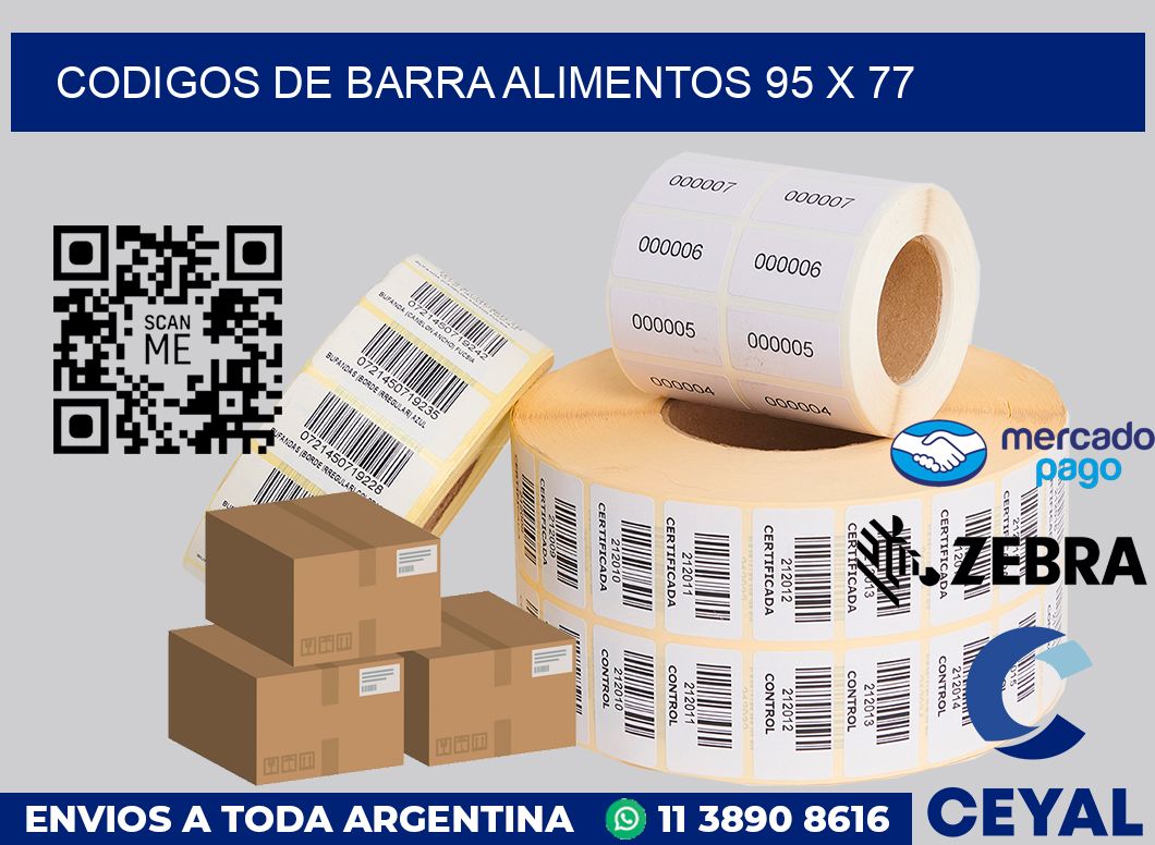 Codigos de barra alimentos 95 x 77