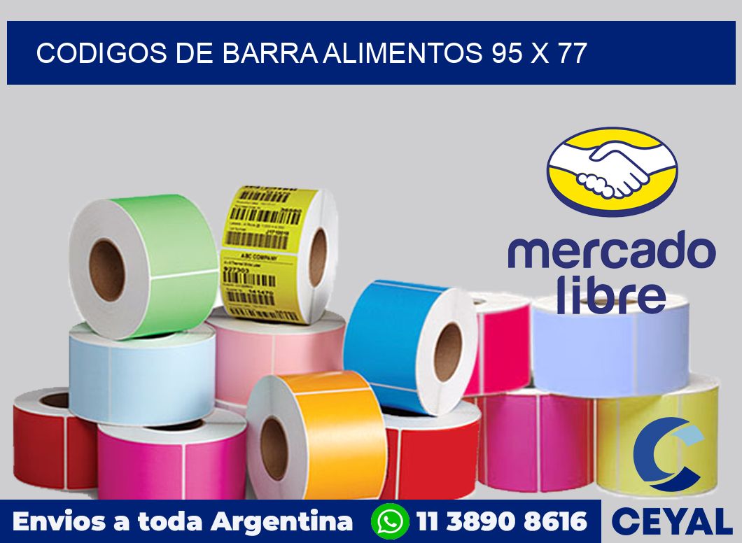 Codigos de barra alimentos 95 x 77