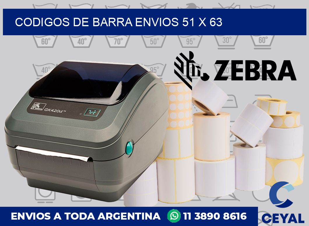 Codigos de barra envios 51 x 63