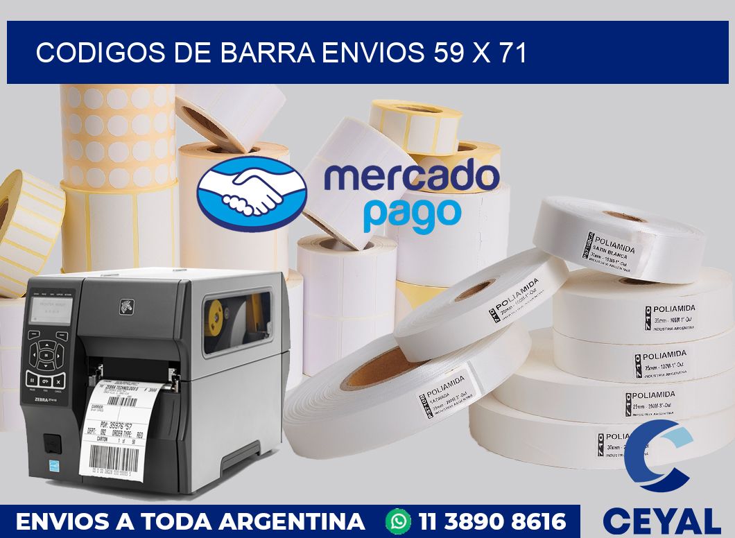 Codigos de barra envios 59 x 71