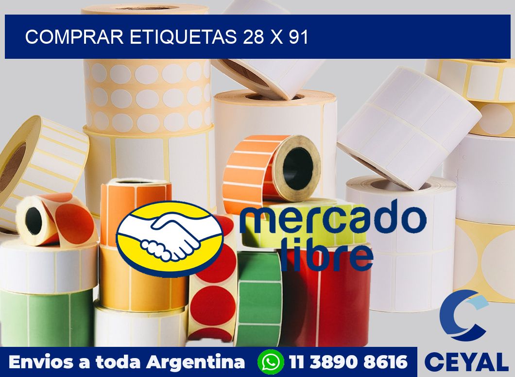 Comprar etiquetas 28 x 91