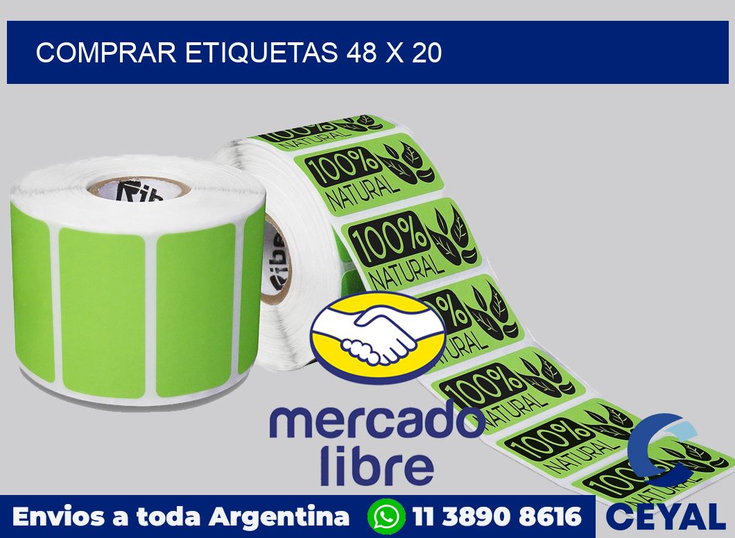 Comprar etiquetas 48 x 20