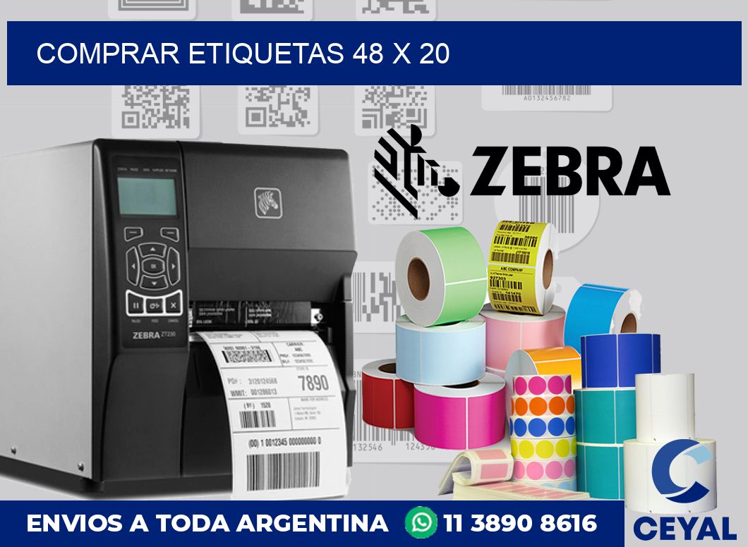 Comprar etiquetas 48 x 20