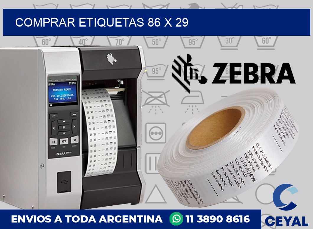 Comprar etiquetas 86 x 29