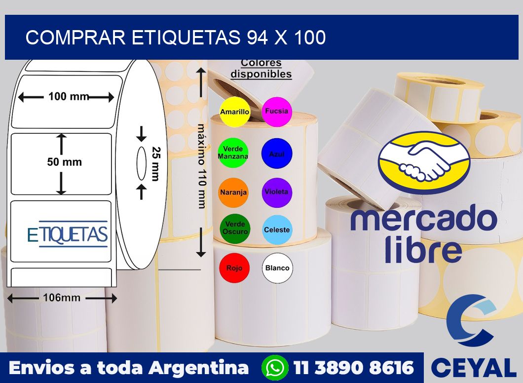 Comprar etiquetas 94 x 100