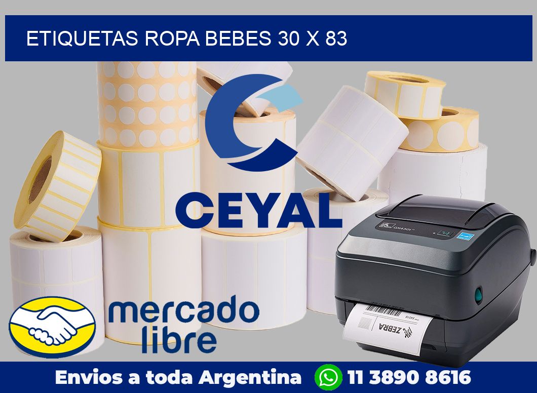 Etiquetas ropa bebes 30 x 83