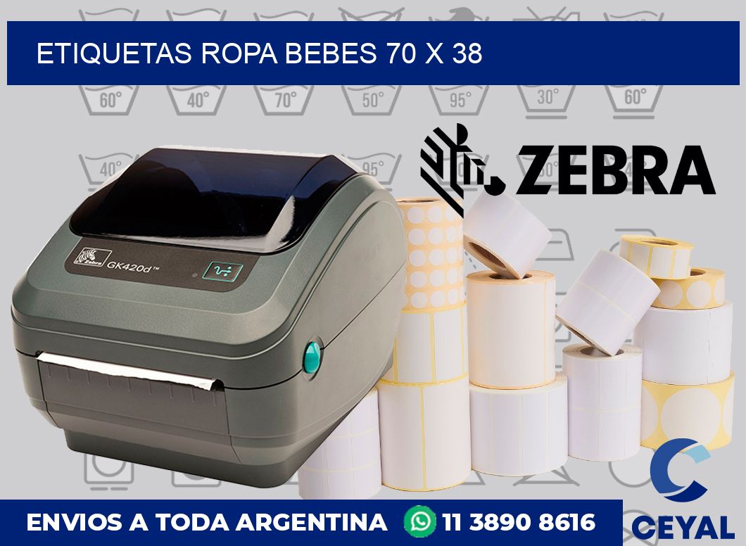 Etiquetas ropa bebes 70 x 38