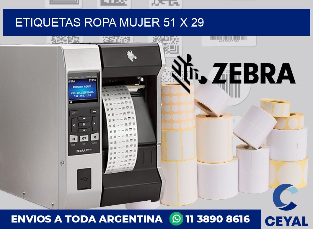 Etiquetas ropa mujer 51 x 29