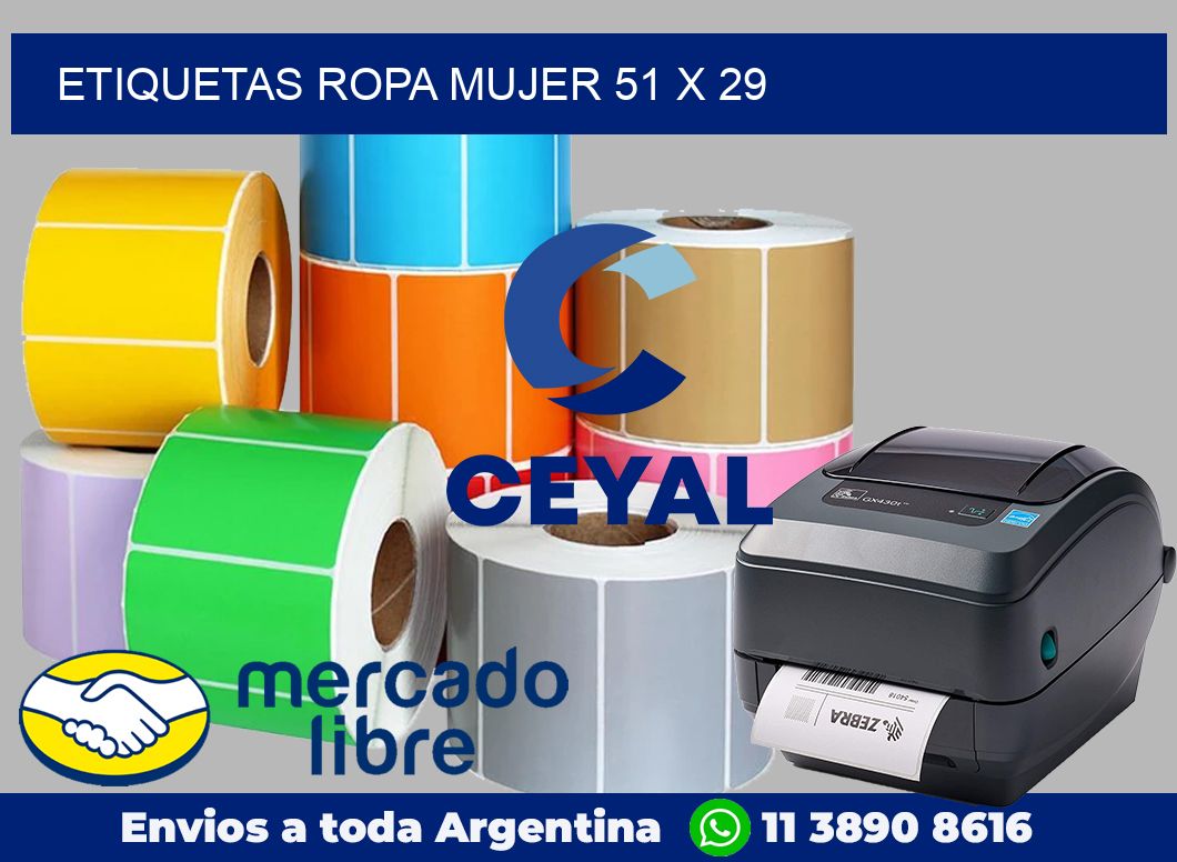 Etiquetas ropa mujer 51 x 29