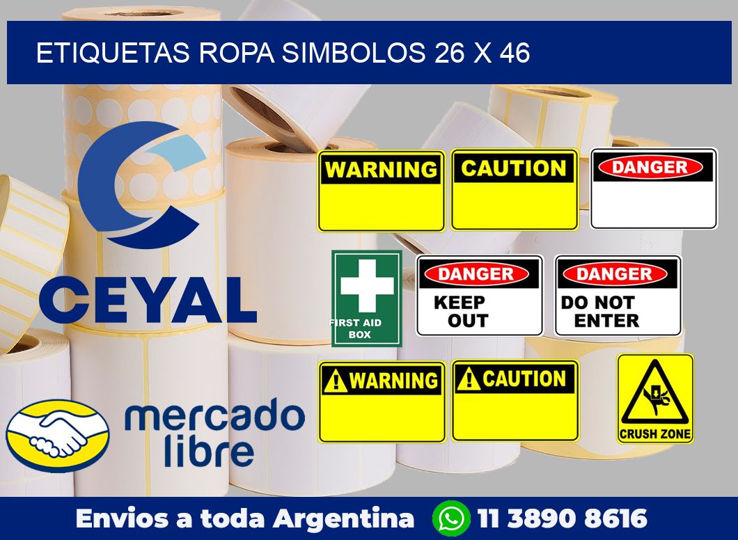 Etiquetas ropa simbolos 26 x 46