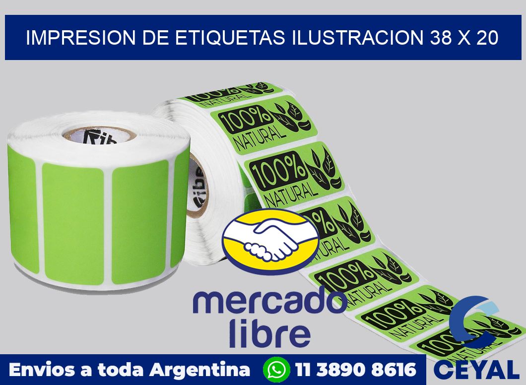 Impresion de etiquetas ilustracion 38 x 20