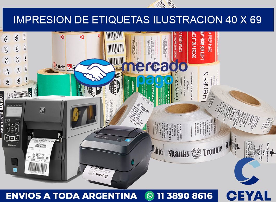 Impresion de etiquetas ilustracion 40 x 69