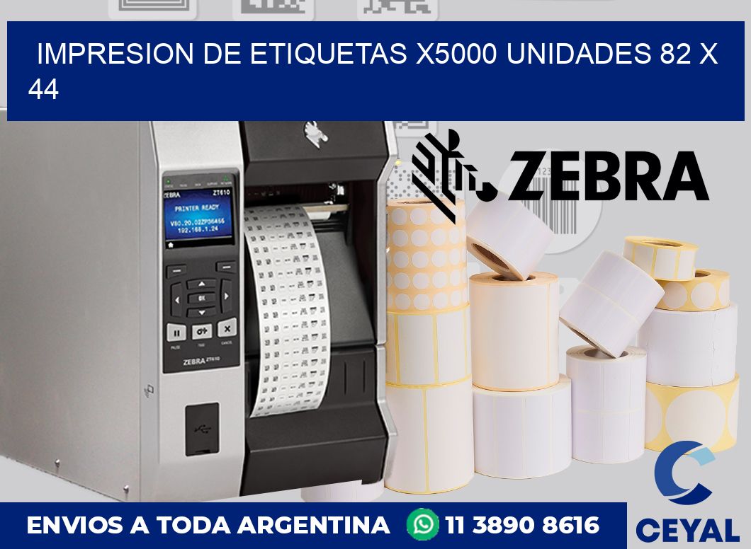 Impresion de etiquetas x5000 unidades 82 x 44