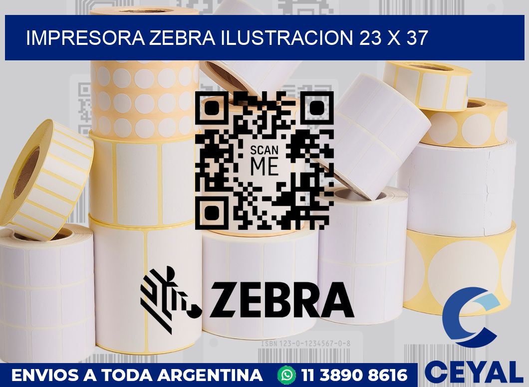 Impresora Zebra ilustracion 23 x 37