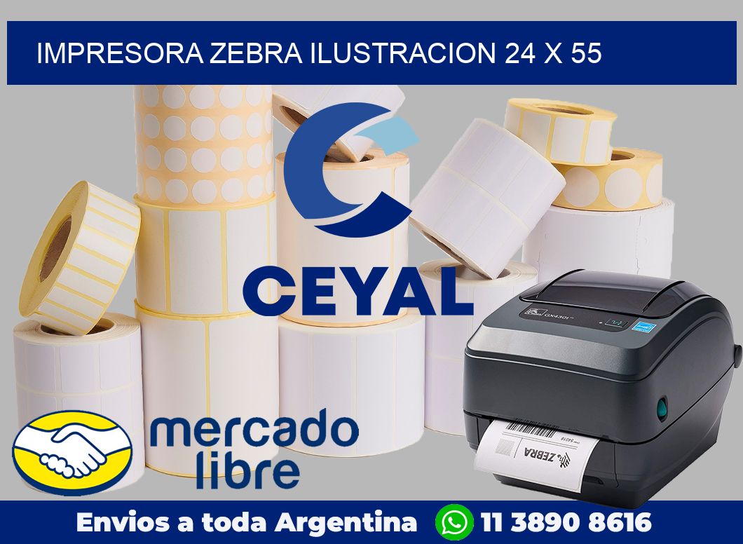 Impresora Zebra ilustracion 24 x 55