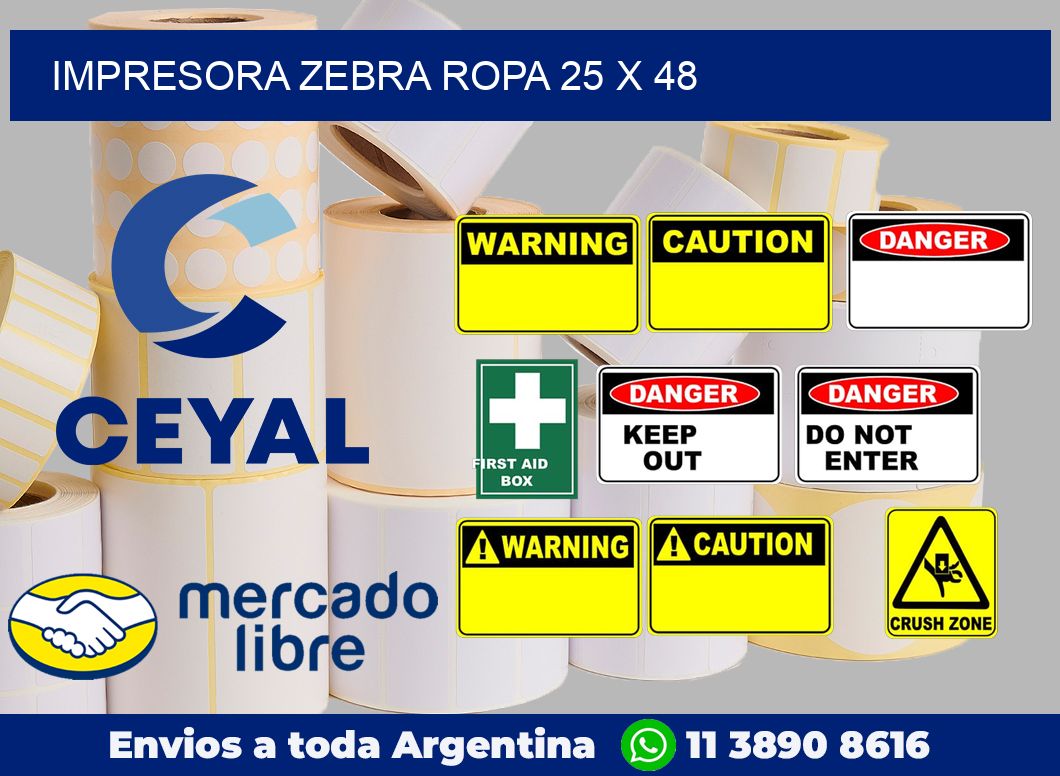 Impresora Zebra ropa 25 x 48