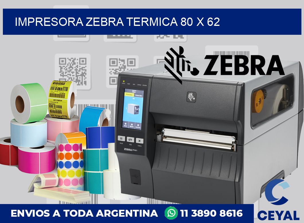 Impresora Zebra termica 80 x 62