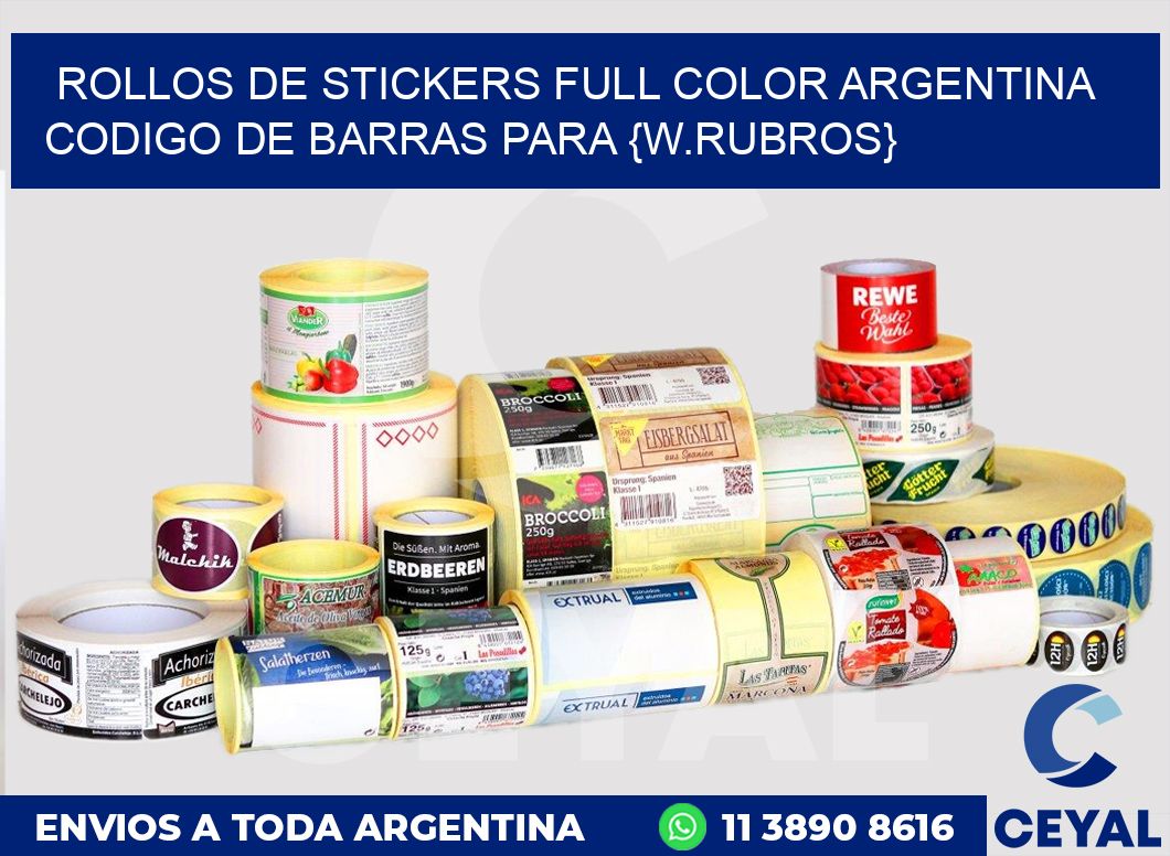 ROLLOS DE STICKERS FULL COLOR ARGENTINA Codigo de barras para {w.rubros}