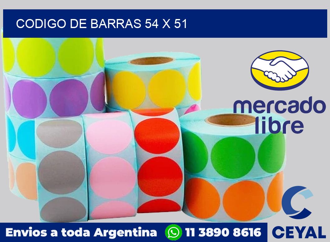 codigo de barras 54 x 51