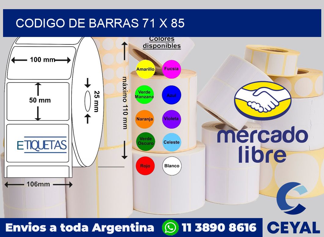 codigo de barras 71 x 85